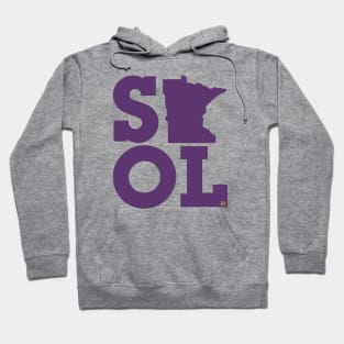 Block "State SKOL" - Stacked (Purple) Hoodie